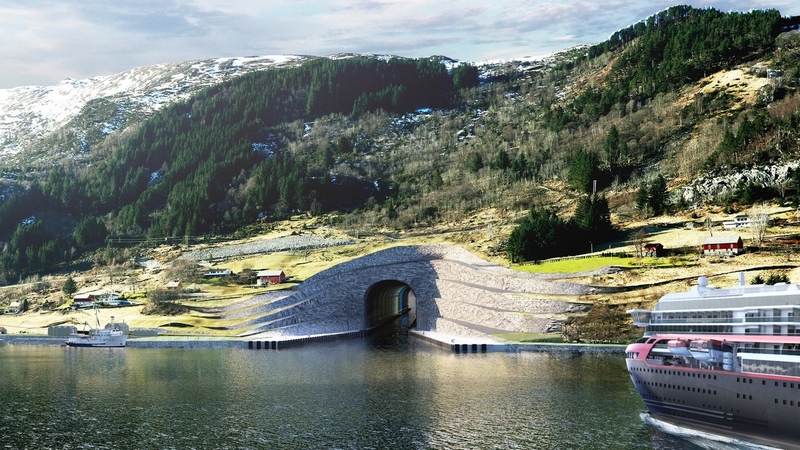 Illustration for article titled Noruega aprueba la construcción del primer túnel para buques de carga del mundo